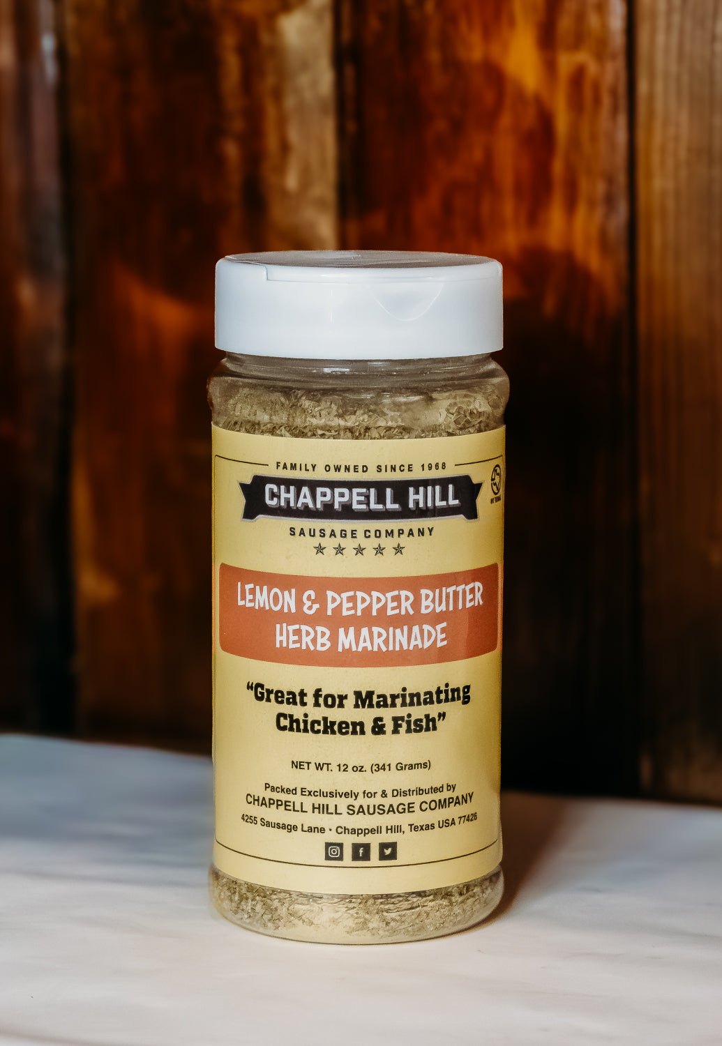 Chappell Hill Lemon and Pepper Butter Herb Marinade 12 oz.